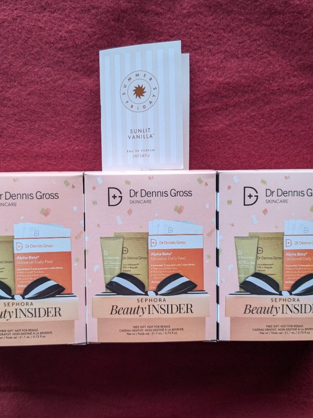 3 Sets Sephora Dr Dennis Gross Skin Spa + SUMMER FRIDAYS Sunlit Vanilla Perfume